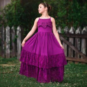 Trish Scully / Alexandra Maxi Dress Color Berry Size 8